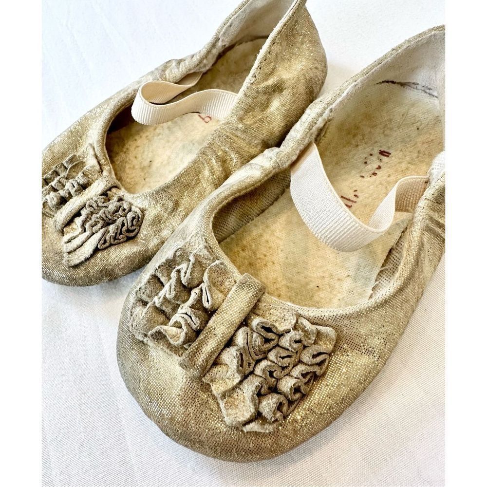 Baby Blotch Raphaela Golden Ruffle Ballet Slippers - Picture 10 of 12